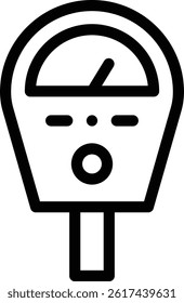 parking meters icon. Thin Linear Style Design Isolated On White Background