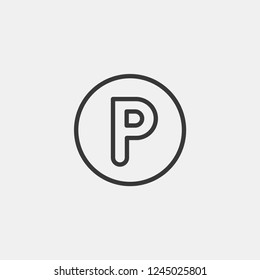 Parking Modern Simple Vector Icon