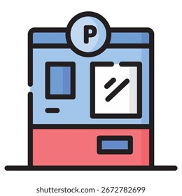 Estacionamiento Icono de Vector moderno – Plantilla de símbolo de ilustración mínima para el diseño de interfaz de usuario de App móvil de Web