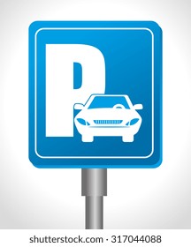 Parking or park zone design, vector illustration.