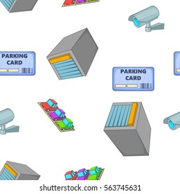 Parking pattern. Cartoon illustration of parking vector pattern for web