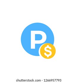 parking pay vector icon
