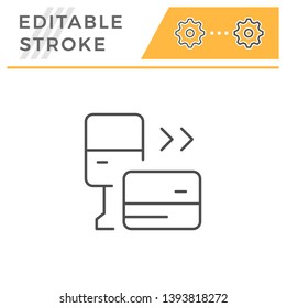 Parking payment editable stroke line icon