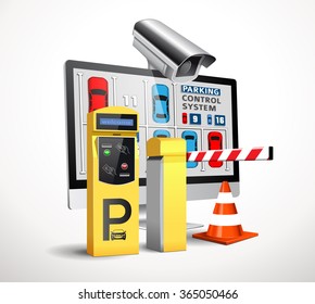Parking payment station - access control concept