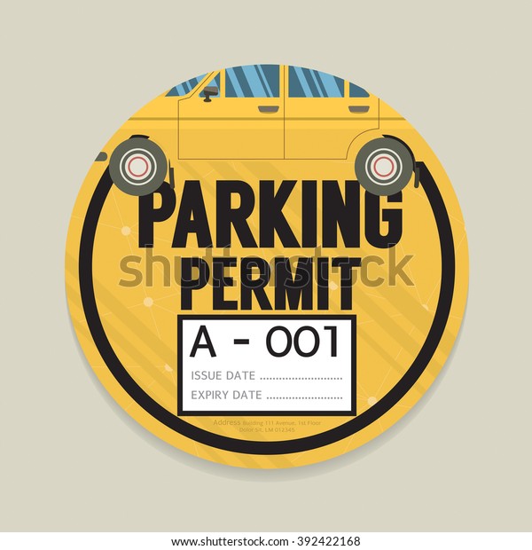 Parking Permit Card\
Vector Illustration