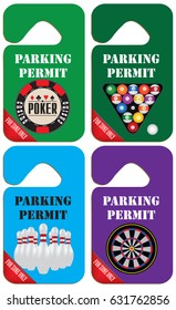 Parking permit only for the zone of the gaming business