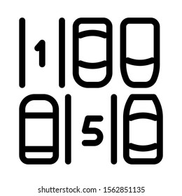 Parking Place Numbering Icon Vector. Outline Parking Place Numbering Sign. Isolated Contour Symbol Illustration