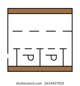 parking places on road line icon vector. parking places on road sign. isolated symbol illustration
