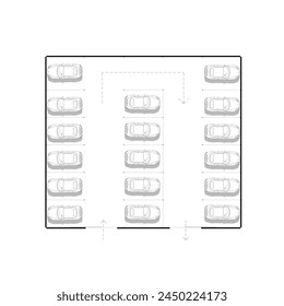 parking plan or car garage