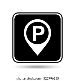 parking pointer map sign vector illustration eps 10