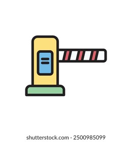 Ilustración vectorial de iconos de portal de estacionamiento