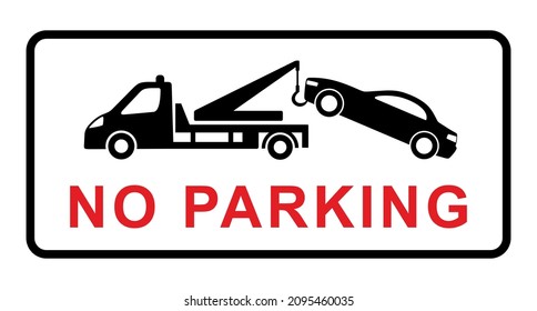 Parkplatz auf weißem Hintergrund verboten