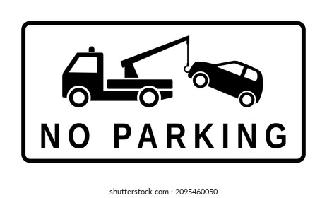 estacionamiento prohibido en un fondo blanco