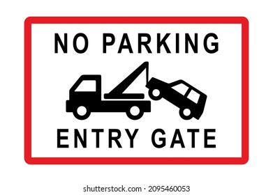 parking prohibited on a white background