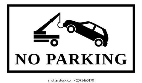 parking prohibited on a white background