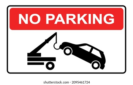 parking prohibited on a white background