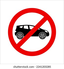 Parking prohibited sign isolated icon vector illustration design on white background