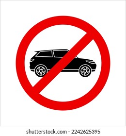 Parking prohibited sign isolated icon vector illustration design on white background