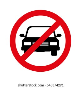 Parking prohibited sign isolated icon vector illustration design