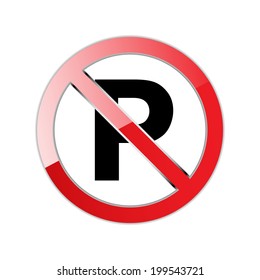 Parking prohibited. Sign. Vector