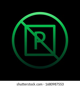 icono del nolan de prohibición de estacionamiento. Línea delgada simple, contorno vectorial de iconos de Ban para ui y ux, sitio web o aplicación móvil