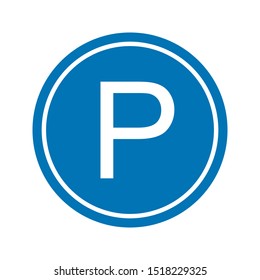 Parking public icon street place. Park icon sign, road symbol. vector illustration