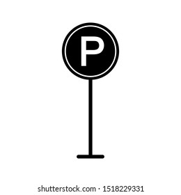 Parking public icon street place. Park icon sign, road symbol. vector illustration