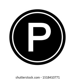 Parking public icon street place. Park icon sign, road symbol. vector illustration
