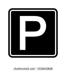 Parking public icon street place. Park icon sign, road symbol. vector illustration