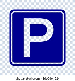 Parking public icon street place. Park icon sign, road symbol. vector illustration