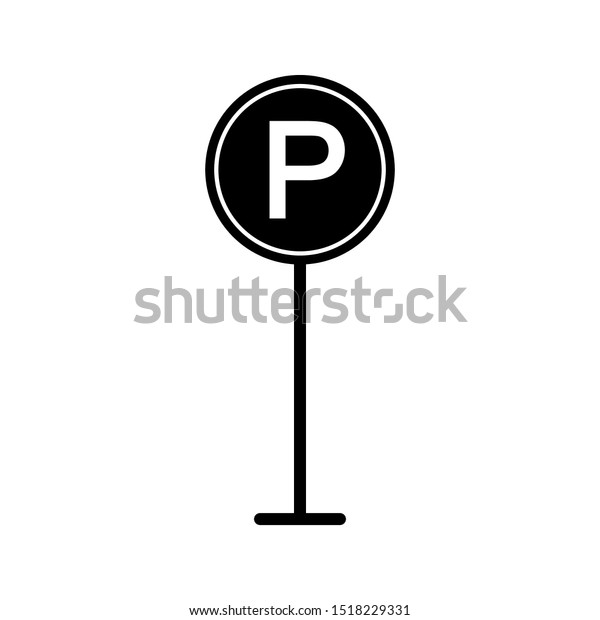 Parking public icon street place. Park icon\
sign, road symbol. vector\
illustration