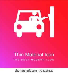 Parking red and pink gradient material white icon minimal design