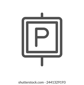 Parking related icon outline and linear vector.