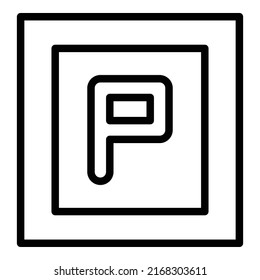 Parking Road Sign Icon Outline Vector. Park Lot. Bike Rack