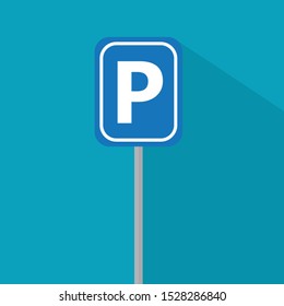 parking road sign icon- vector illustration