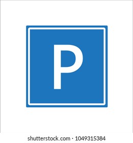 Parking road sign vector