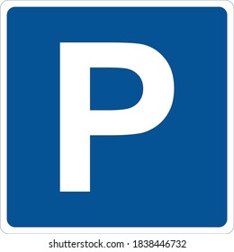 Parking lot road sign vector graphics