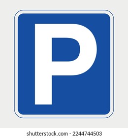 Parking Road Sign Vector illustration