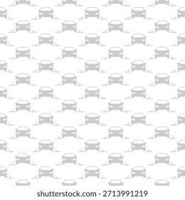 Parking lot seamless pattern isolated on white background