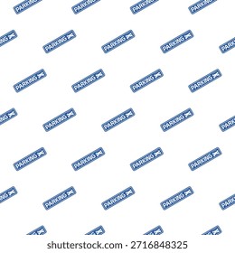 Parking seamless pattern isolated on white background