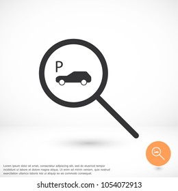 parking search icon vector