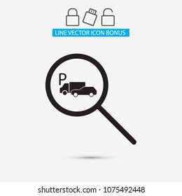 parking search icon vector