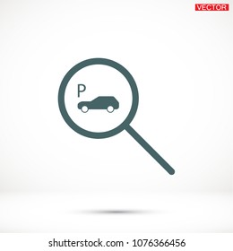 parking search icon vector
