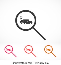 parking search icon vector