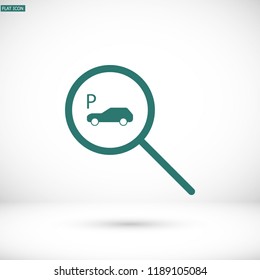 parking search icon vector