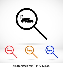 parking search icon vector