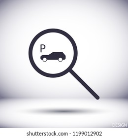 parking search icon vector