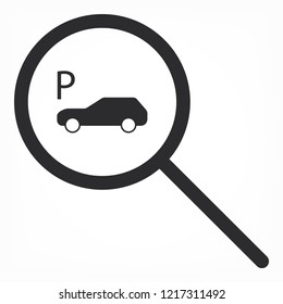parking search icon vector