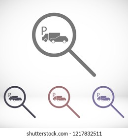 parking search icon vector