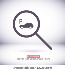 parking search icon vector